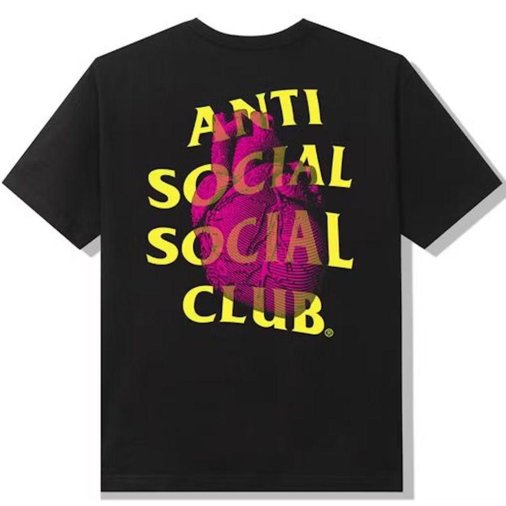 Anti Social Social Club Pulse Check T-shirt Black Size Large